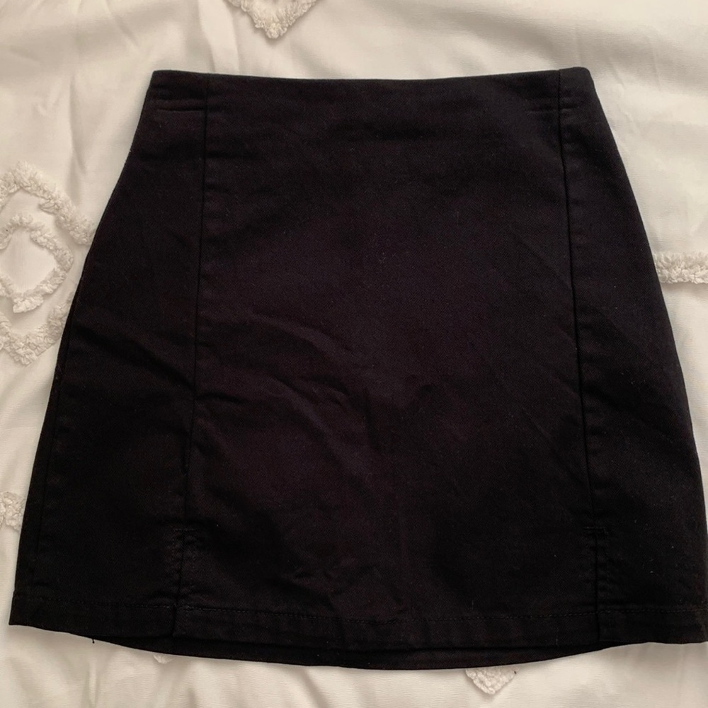 J Galt Black Denim Skirt